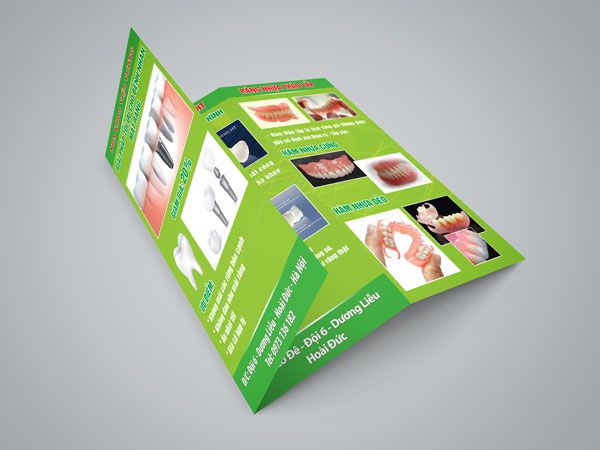 Mẫu tờ rơi nha khoa đẹp, in tờ rơi nha khoa giá rẻ hà nội